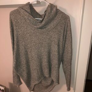 Grey turtleneck light sweater